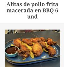 Alitas fritas estilo barbacoa