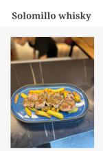 Plato de solomillo al estilo whisky